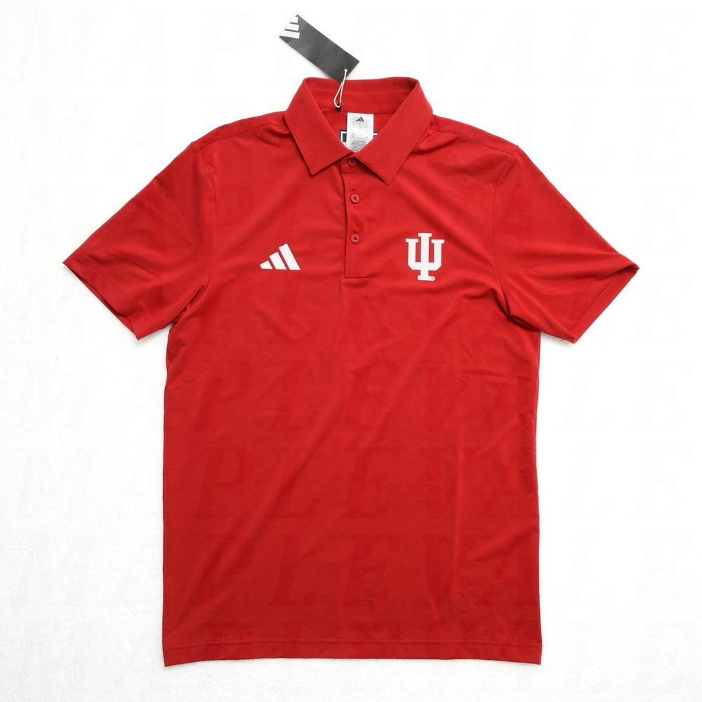 Adidas IU Indiana University Polo Shirt Men's Sz Small Red Hoosiers Ultimate365